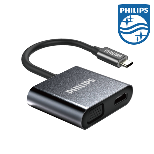 필립스  SWV6004G / USB-C TYPE TO HDTV(HDMI+USB+PD+VGA) 멀티 어탭터R.FOINT MALL